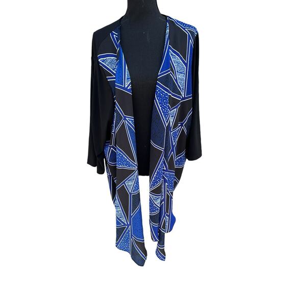 Catherines Open Front Cardigan Sweater Womens Plus Size 2X Blue Short Sleeve - Picture 1 of 7